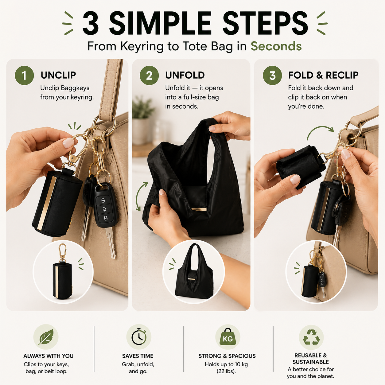 The Keychain That Turns Into a Bag