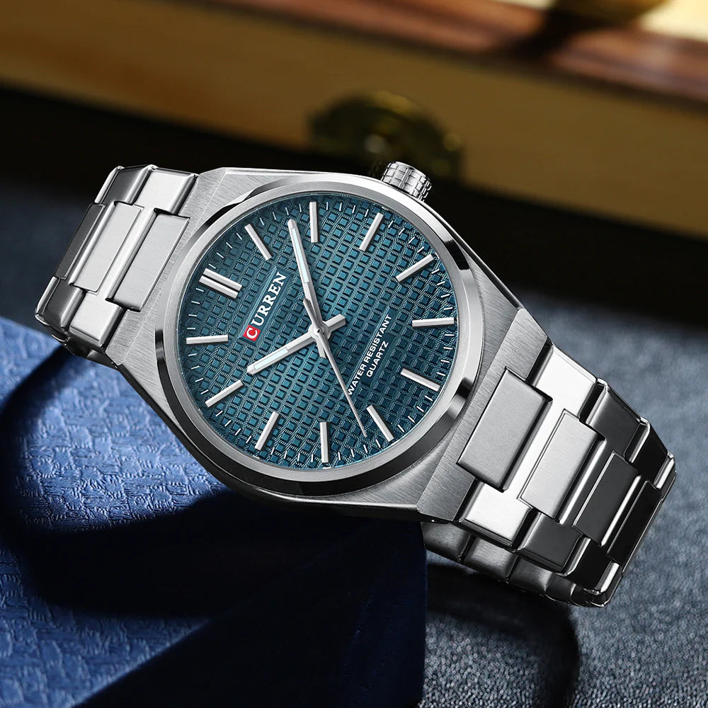 Stainless Curren Athen couples watch