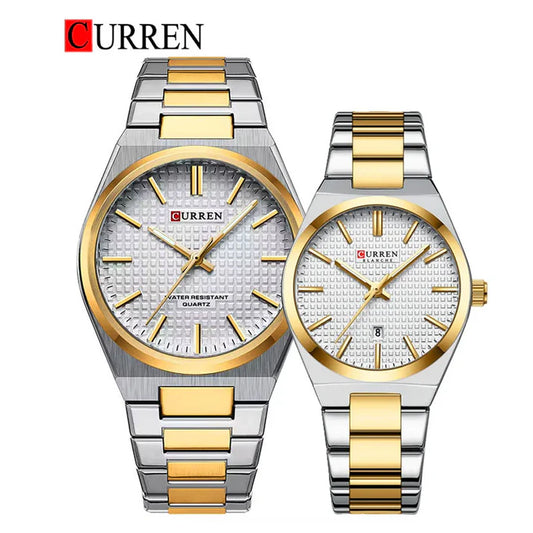 Stainless Curren Athen couples watches