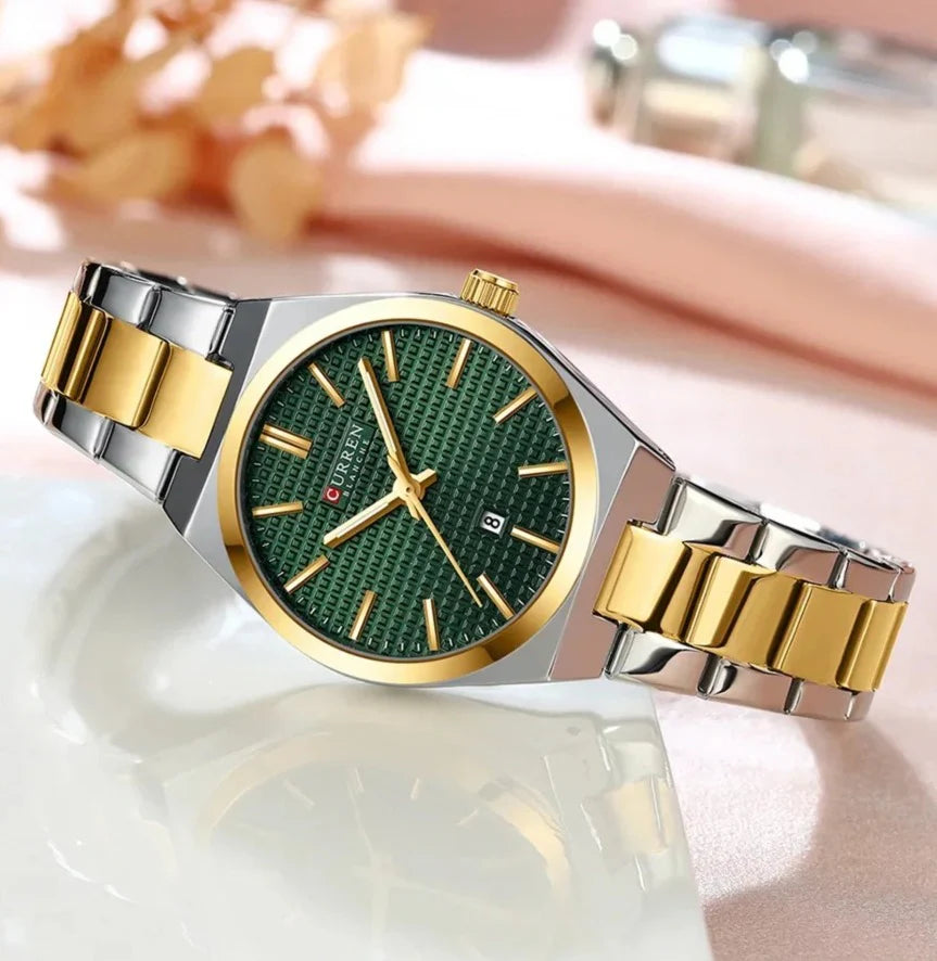 Stainless Curren Athen couples watch