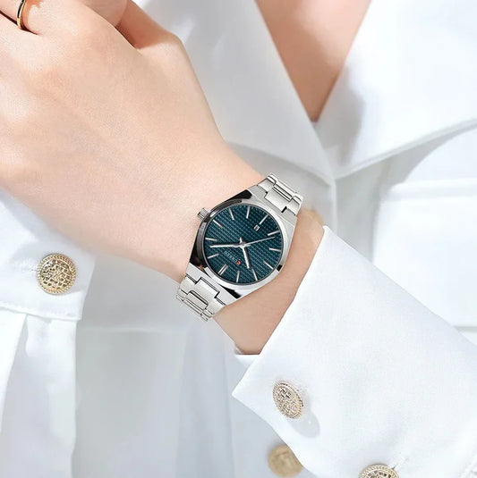 Stainless Curren Athen couples watch